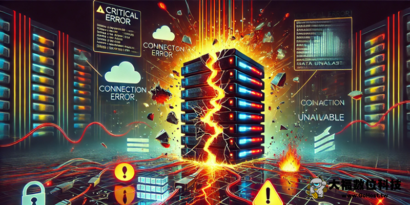伺服器異常關閉示意圖
